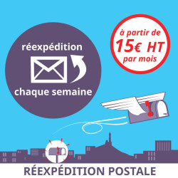 Réexpédition postale des courriers 1 fois par semaine (1 mois)