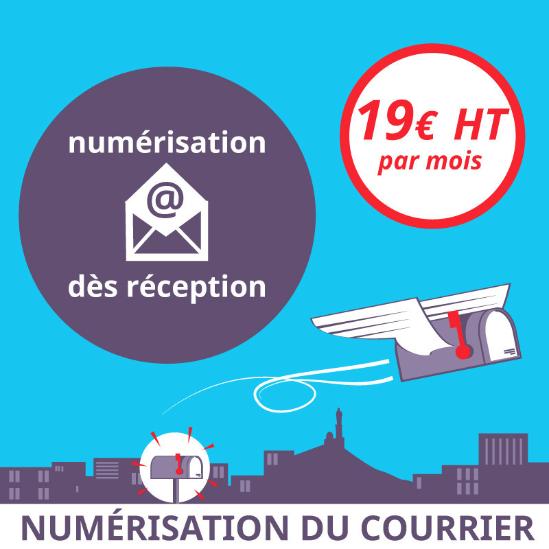 1 mois de Numérisation recto/verso dès réception du courrier